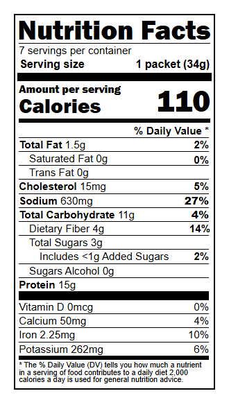 1000454 Nutrition Facts