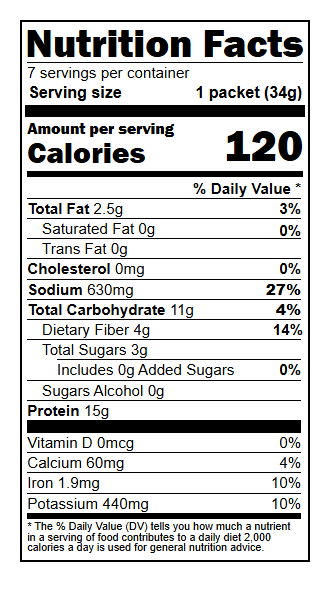 1000624 Nutrition Facts