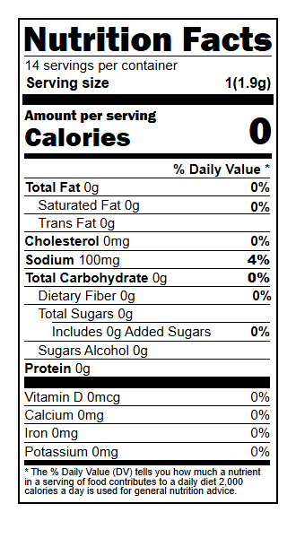 1000960 Nutrition Facts