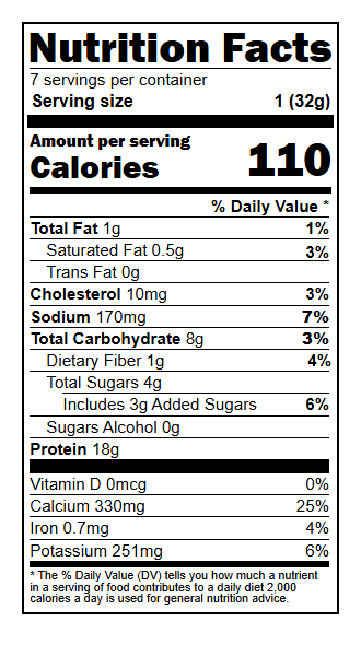 1001112 Nutrition Facts