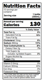 Ideal Protein RTD Vanilla Shake Nutrition Facts - 15g Protein Per Bottle