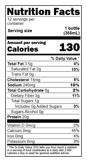 1001150 Nutrition Facts