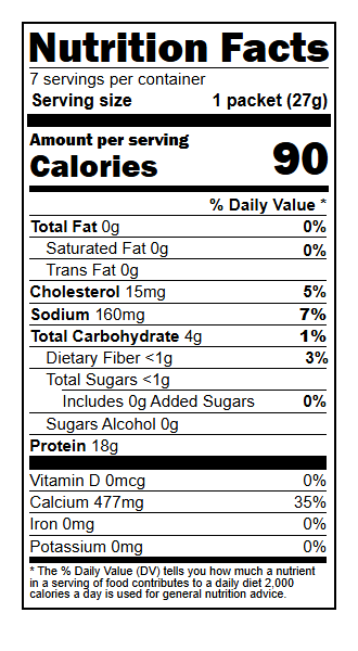 US01310 Nutrition Facts