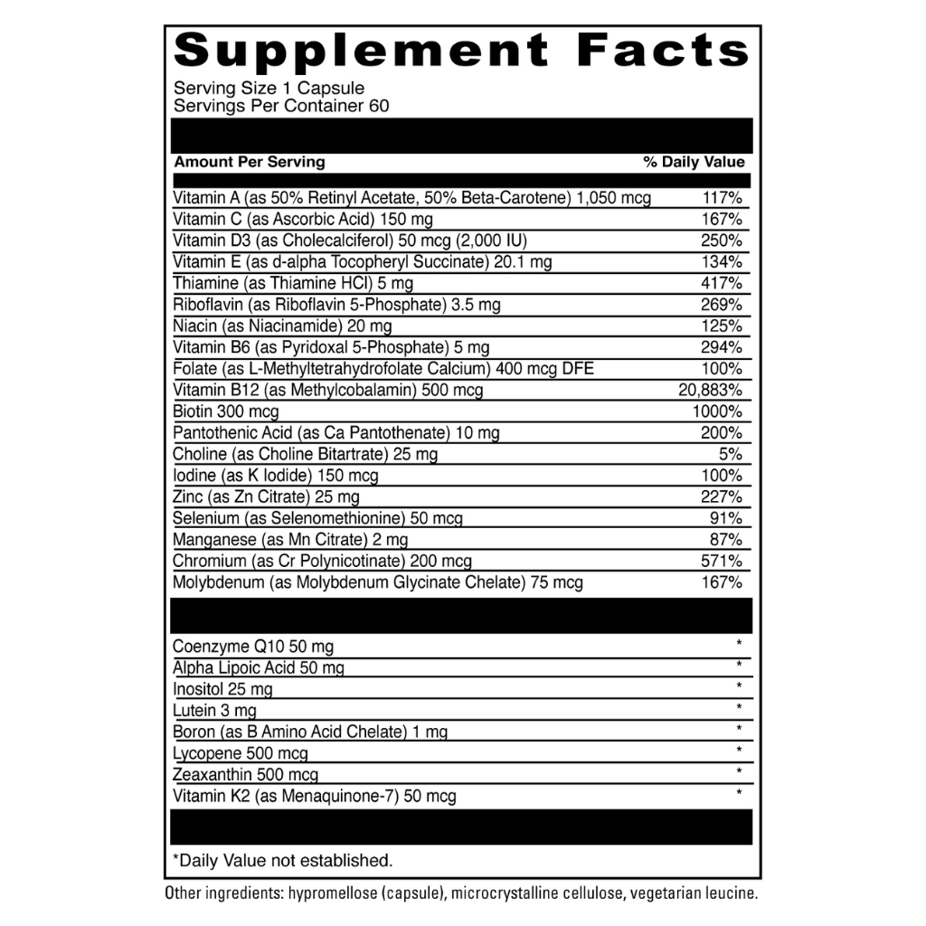 US020097 Nutrition Facts