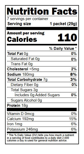 US02100 Nutrition Facts