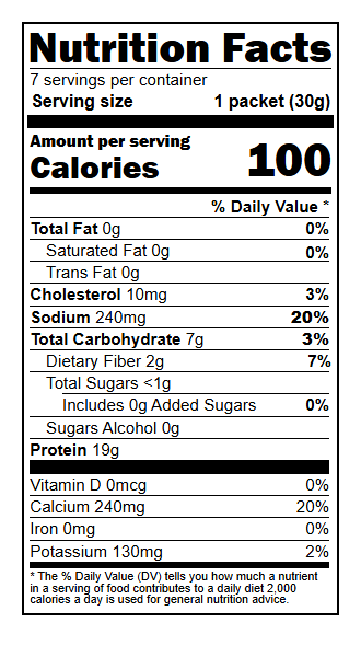 US02190 Nutrition Facts