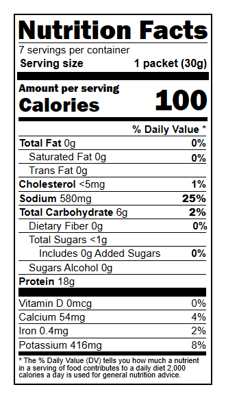 US02205 Nutrition Facts