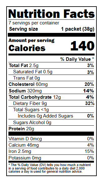 US02210 Nutrition Facts