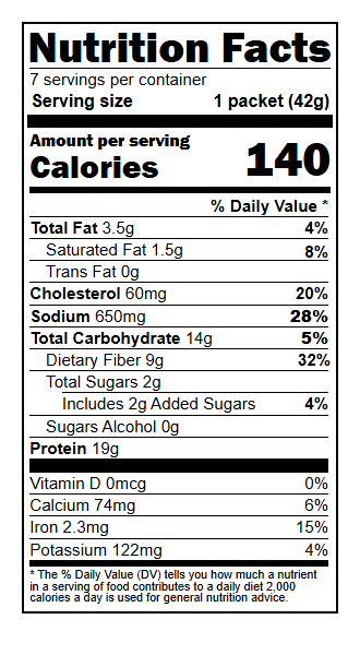 US02240 Nutrition Facts