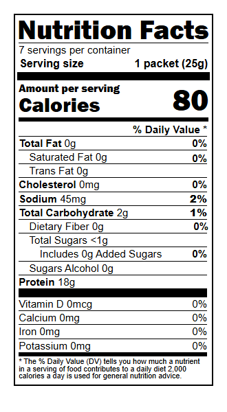 US03110 Nutrition Facts