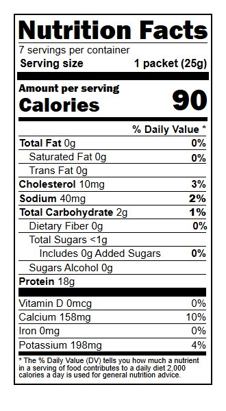 US03135 Nutrition Facts