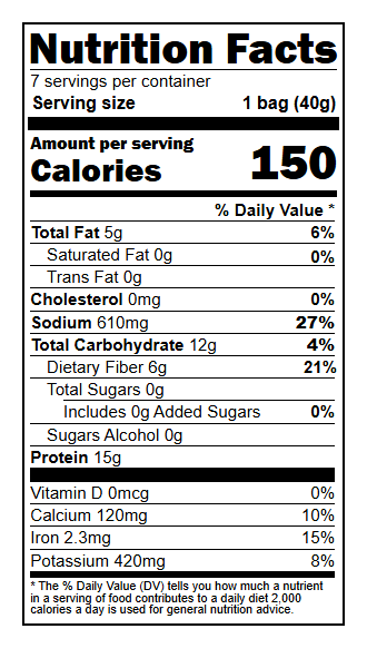 US04102 Nutrition Facts
