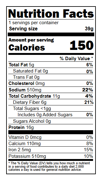 US04111 Nutrition Facts