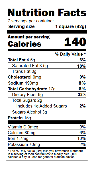 US04118 Nutrition Facts
