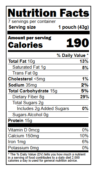 US04301 Nutrition Facts