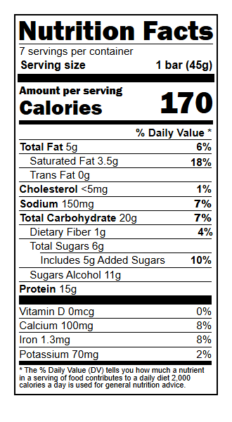 US05211 Nutrition Facts