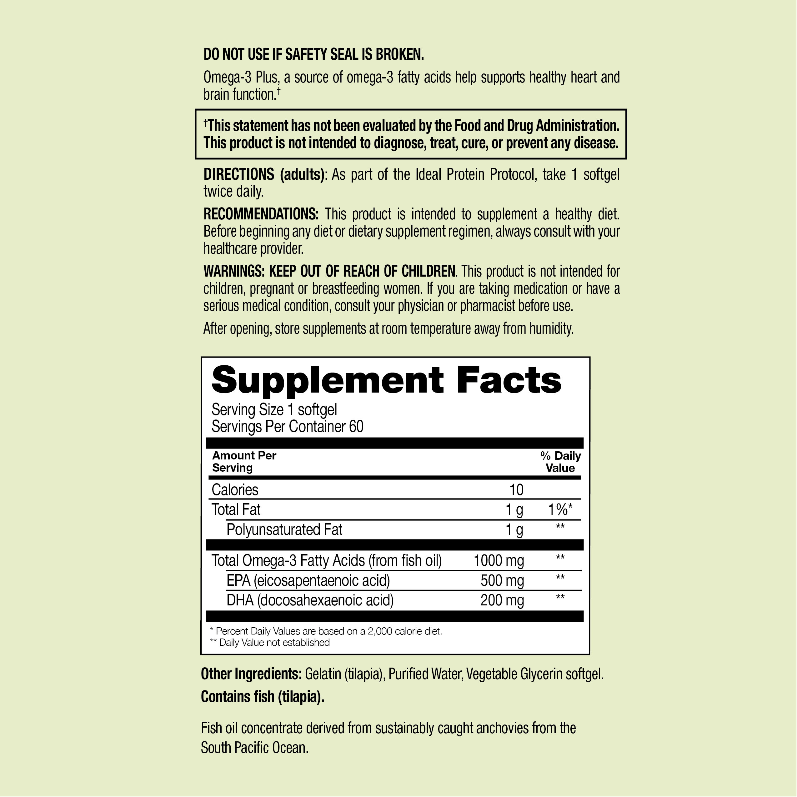US10378 Nutrition Facts