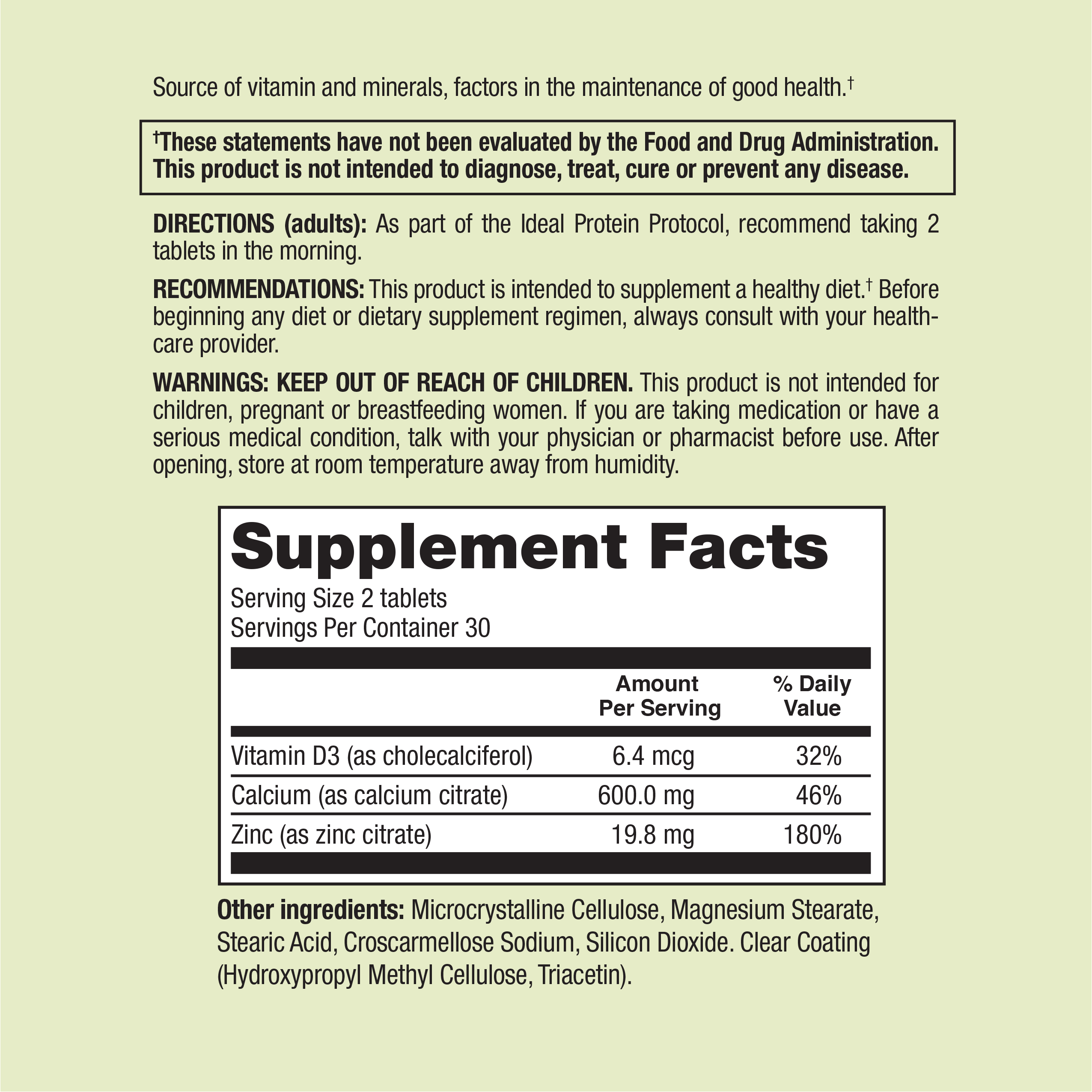 US10444 Nutrition Facts
